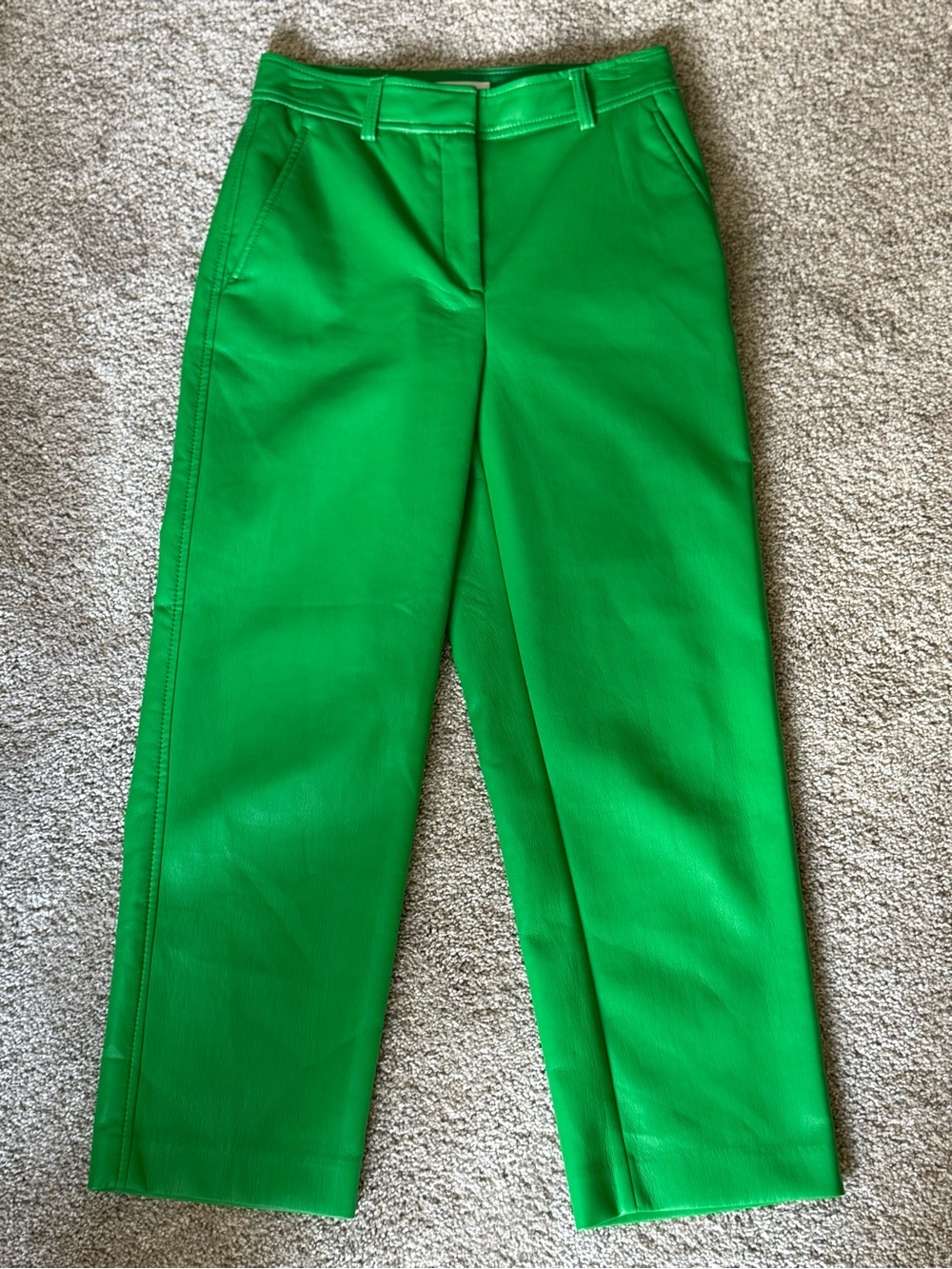 Babaton Emerald Green Vegan Leather Pants